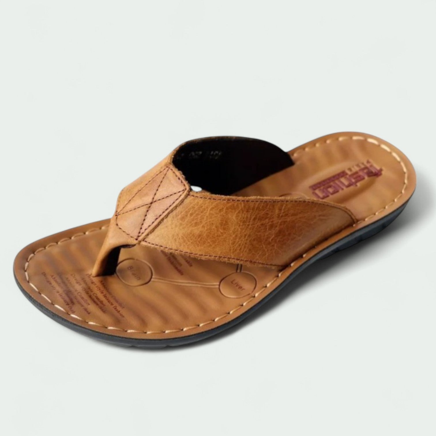 Strazoro | Leather Sandals for Men Anti-Slip Comfort Beach Casual