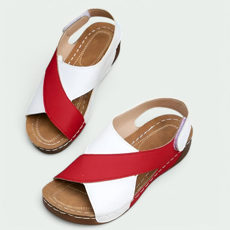 Strazoro | Supportive Wedge Sandals with Velcro Strap (Women)