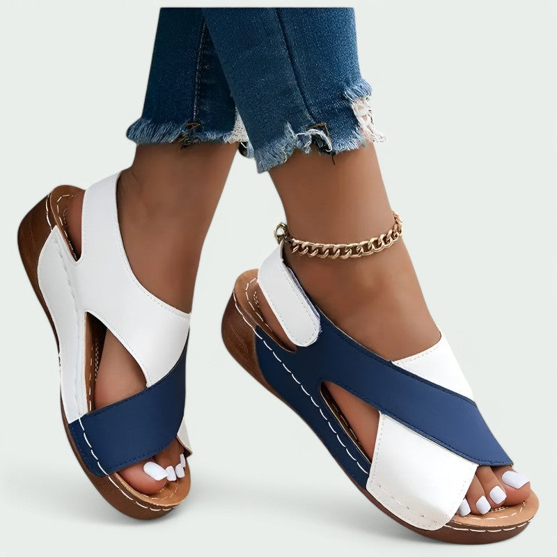 Strazoro | Supportive Wedge Sandals with Velcro Strap (Women)