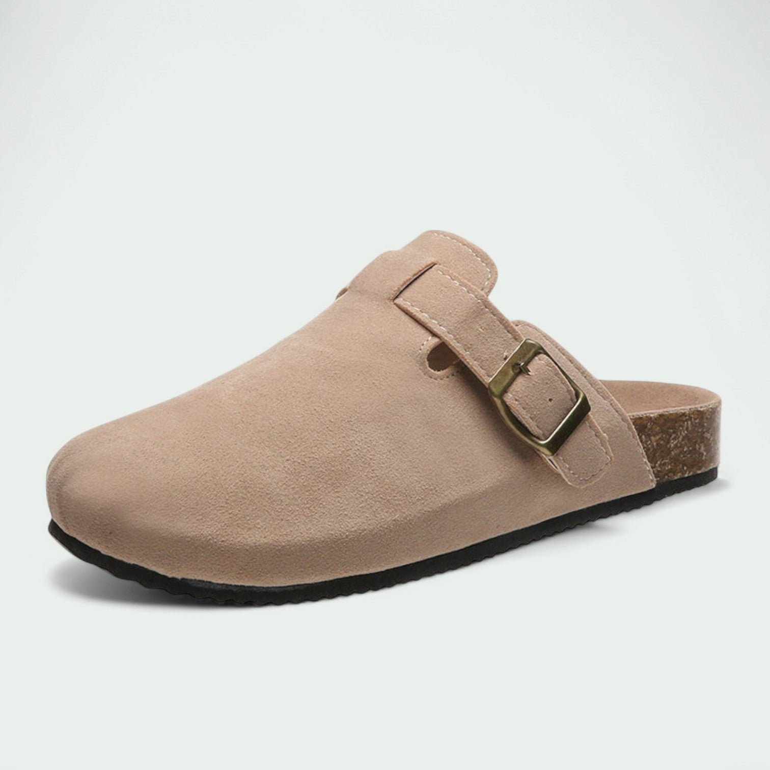 Strazoro | Suede Clogs with Cork Footbed for Men