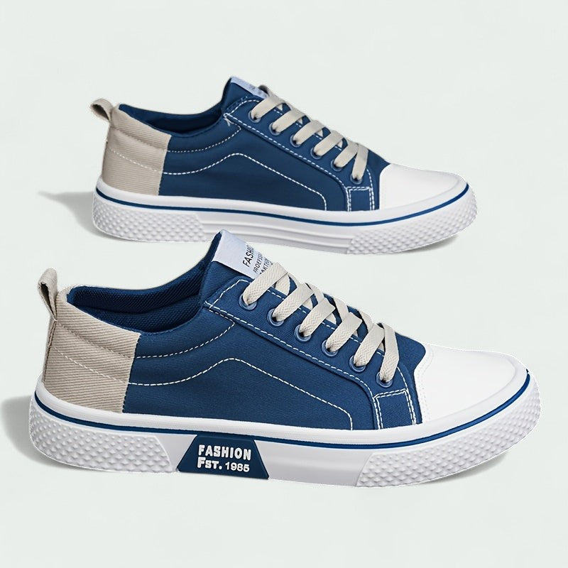 Strazoro | Men's Canvas Sneakers Rubber Toe Cap Lace-Up Design