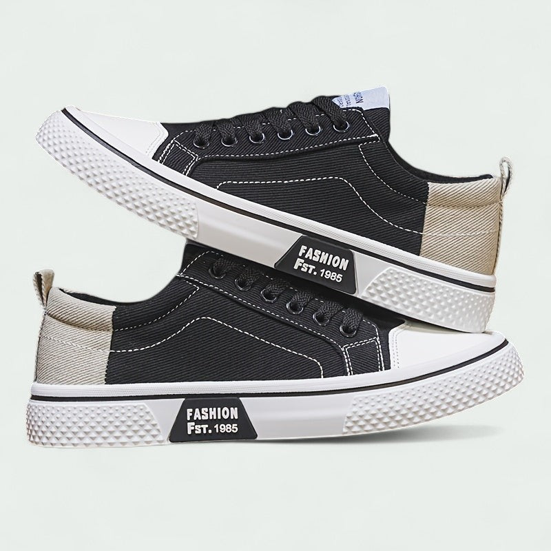 Strazoro | Men's Canvas Sneakers Rubber Toe Cap Lace-Up Design
