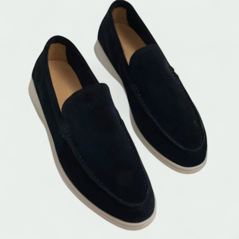 Strazoro | Slip-On Suede Old Money Loafers with Soft Lining and Lightweight Sole (Men)