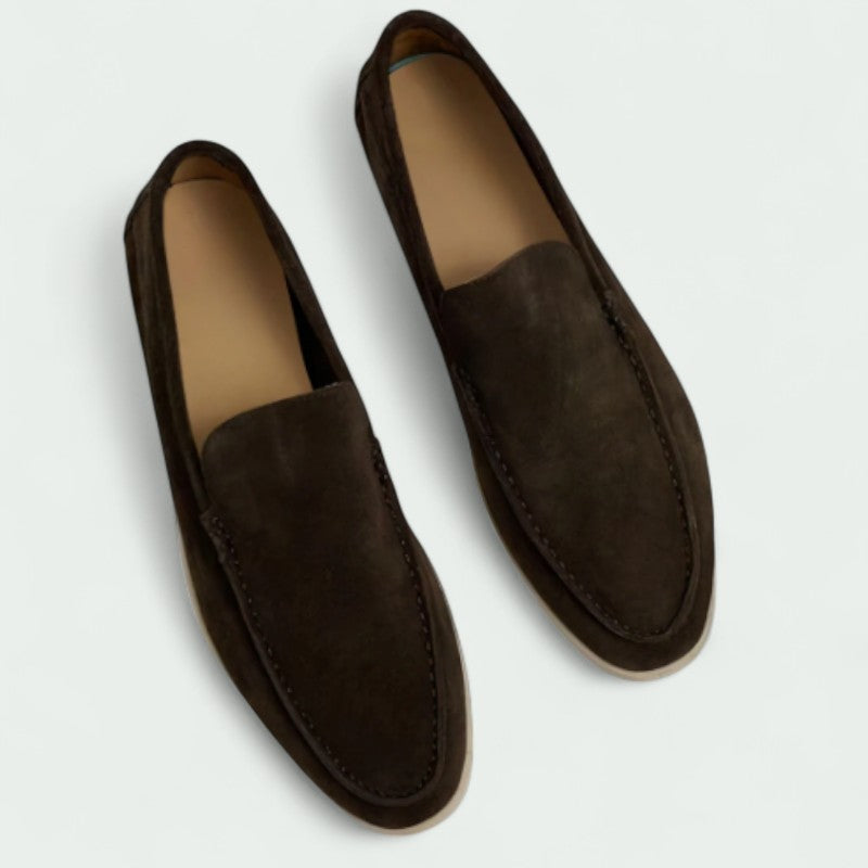 Strazoro | Slip-On Suede Old Money Loafers with Soft Lining and Lightweight Sole (Men)
